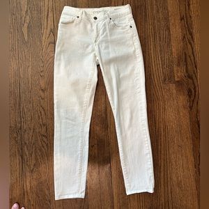 Citizens of Humanity Thompson Mid Rise Skinny White Denim Jeans